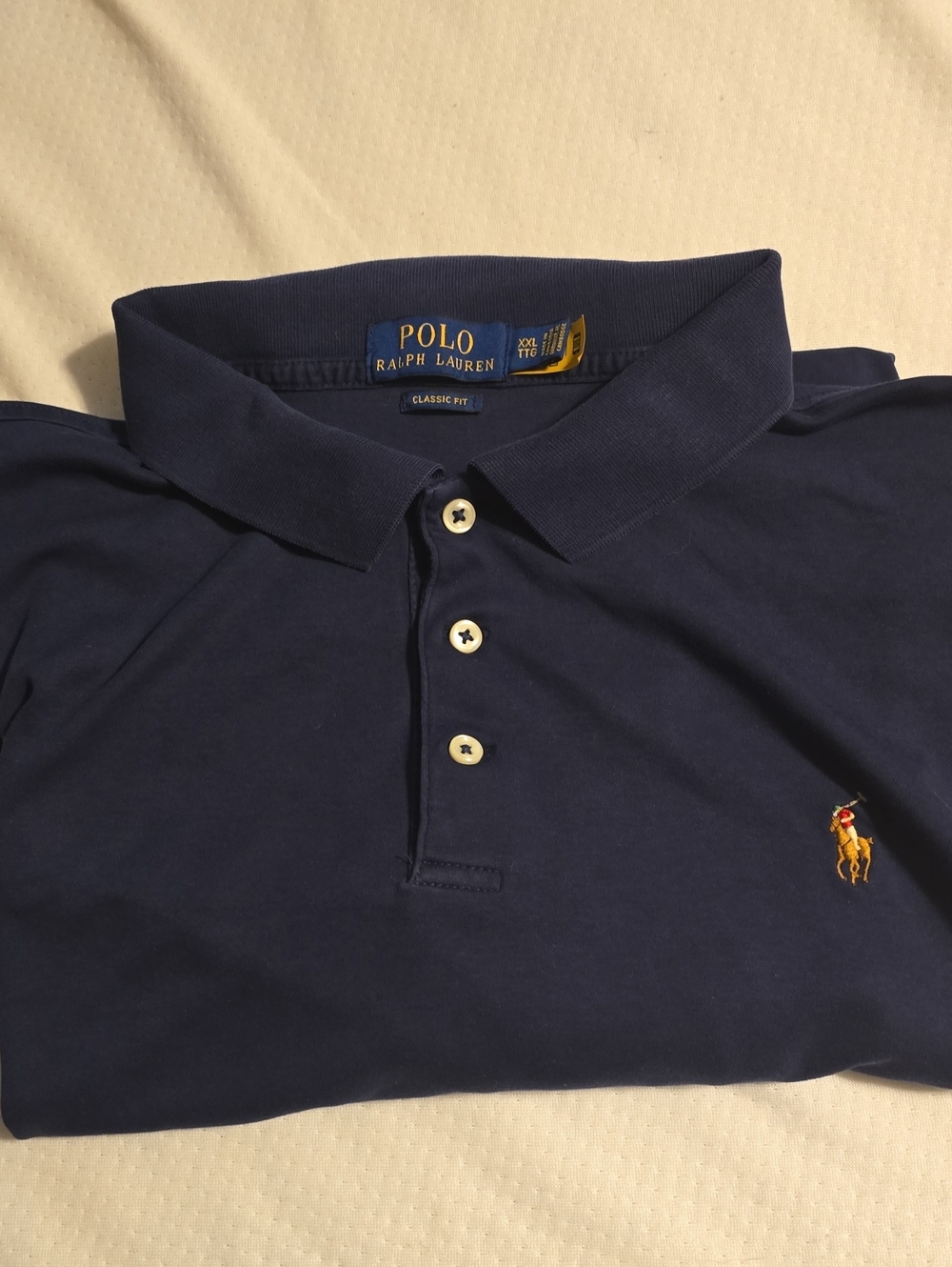 Polo Ralph Lauren Classic Fit Cotton Mesh Polo Shirt Blue Medium